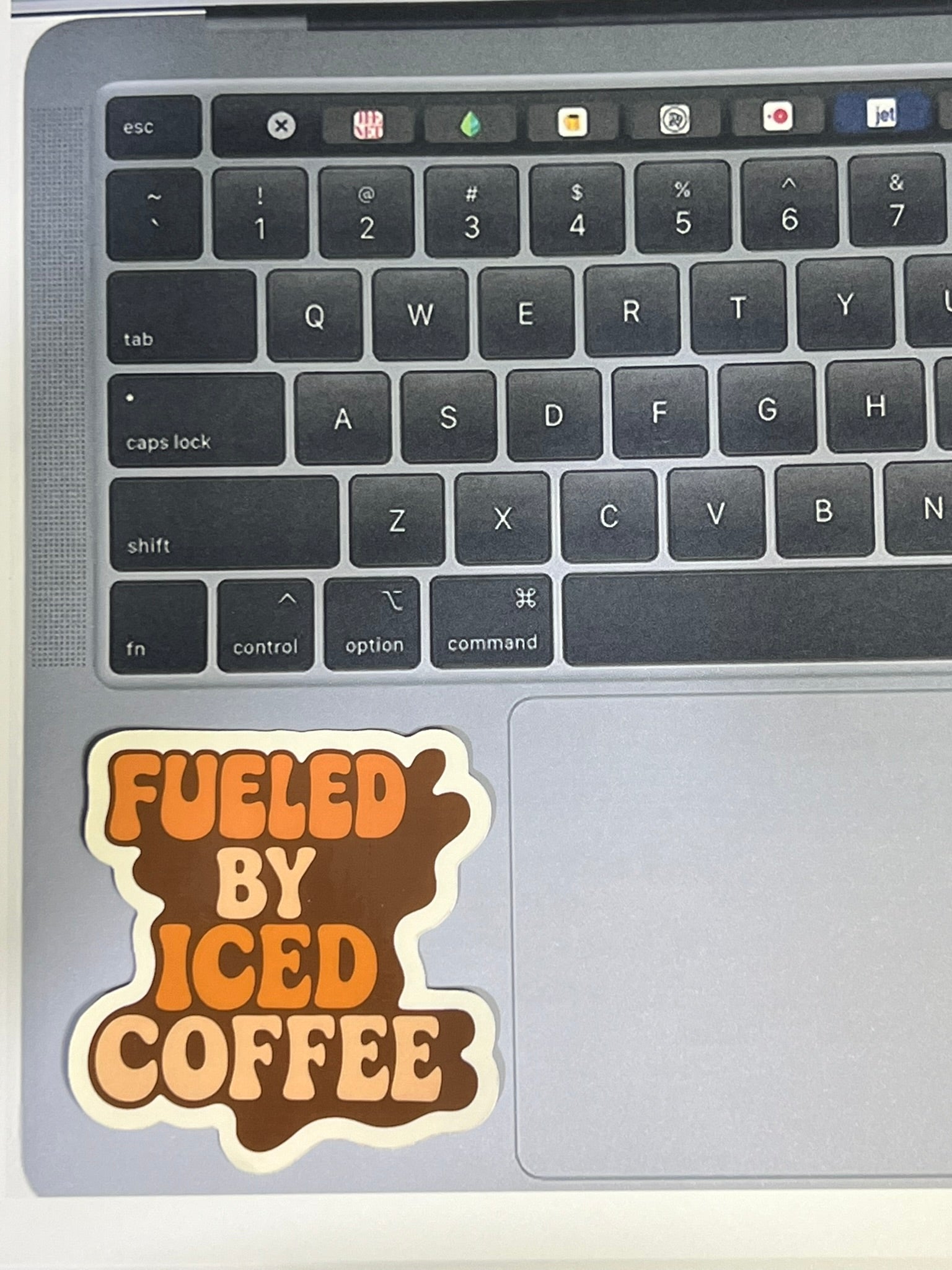 Fueled By Iced Coffee Sticker – Cute Coffee Lover Vinyl Sticker for Water Bottles & Laptops