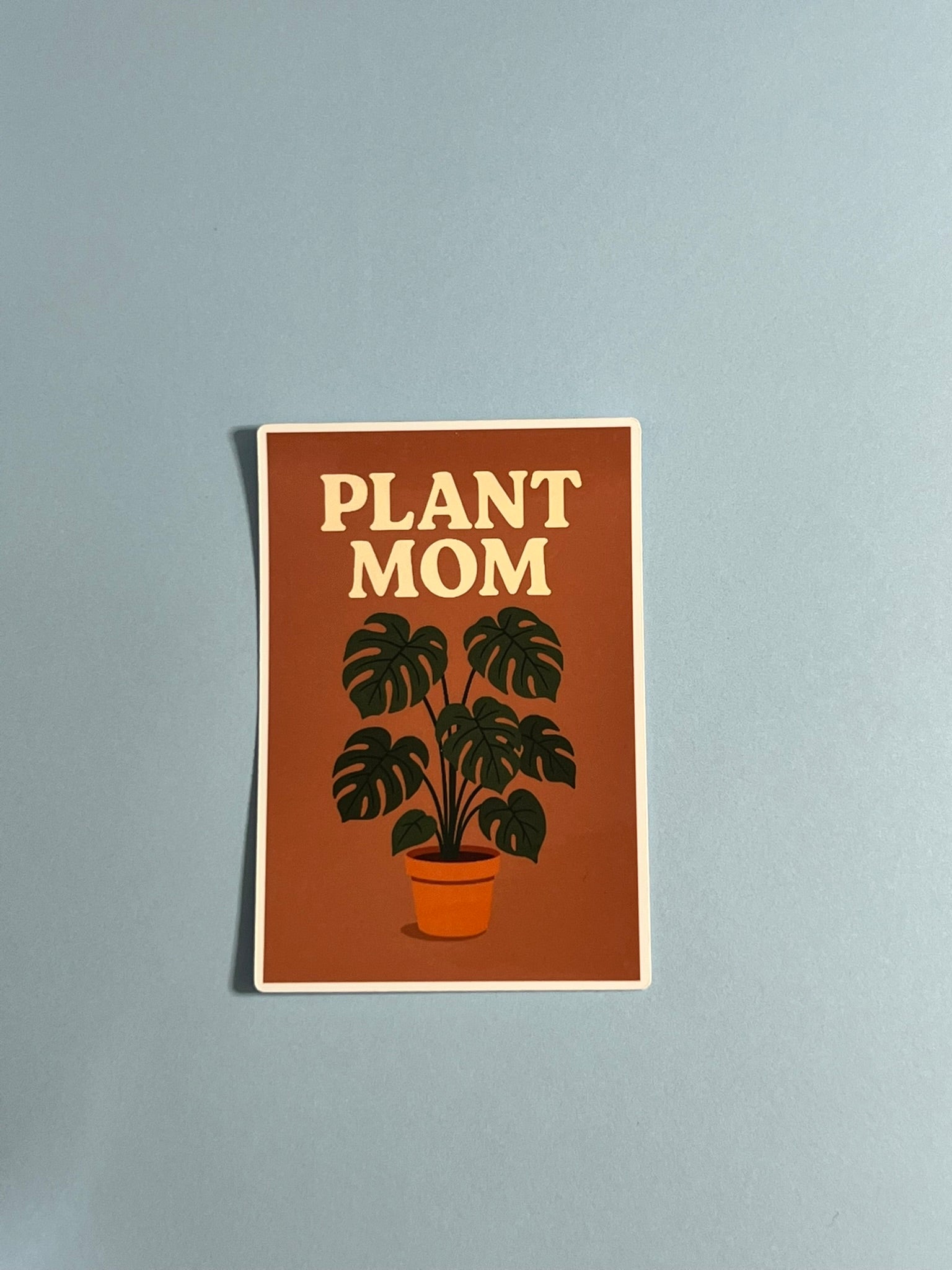 Plant Mom Sticker – Aesthetic Plant Lover Vinyl Sticker, Houseplant Sticker, Greenery Botanical Die Cut Decal