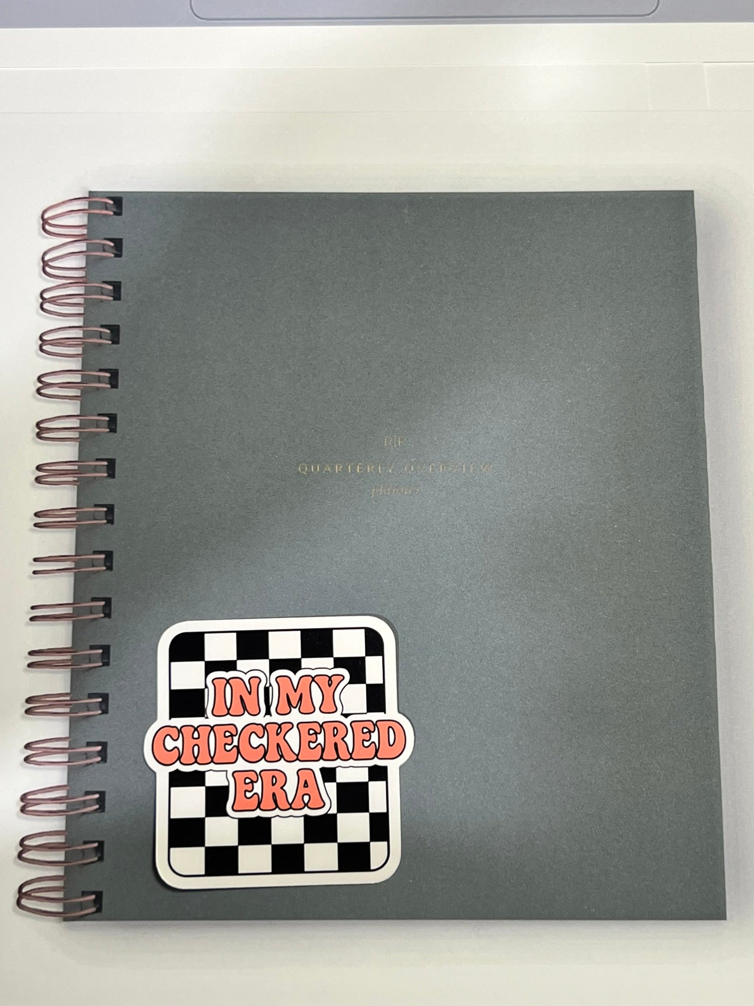 In My Checkered Era Sticker – Trendy Aesthetic Vinyl Sticker, Water-Resistant Die Cut Decal