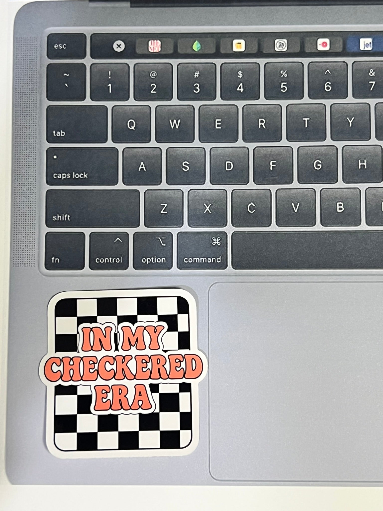 In My Checkered Era Sticker – Trendy Aesthetic Vinyl Sticker, Water-Resistant Die Cut Decal