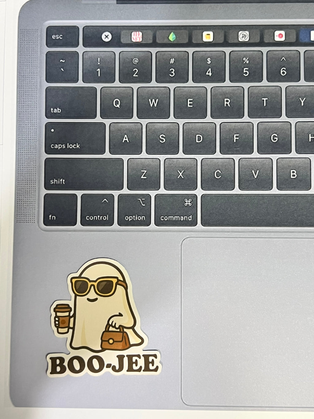 Boo-jee Sticker – Designer Ghost with Sunglasses, Coffee & Purse