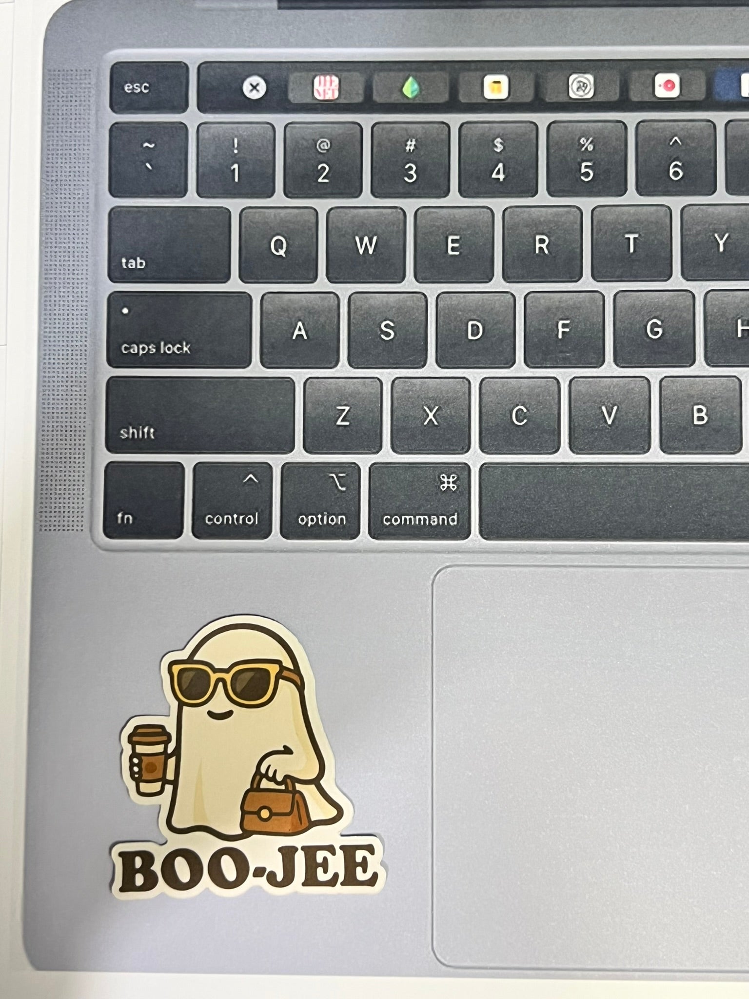 Boo-jee Sticker – Designer Ghost with Sunglasses, Coffee & Purse