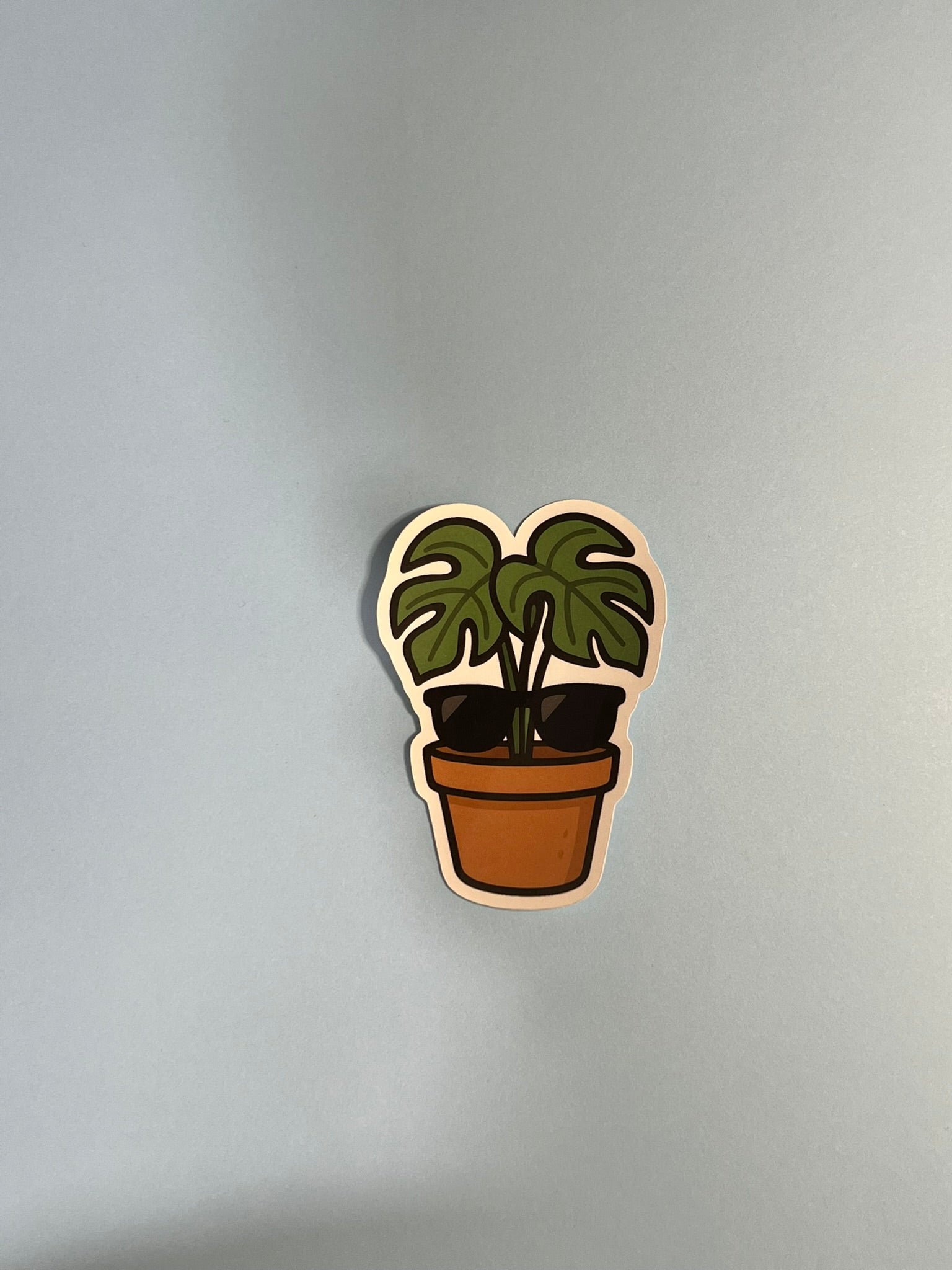 Plant With Glasses Sticker – Cute Nerdy Plant Vinyl Sticker for Plant Lovers