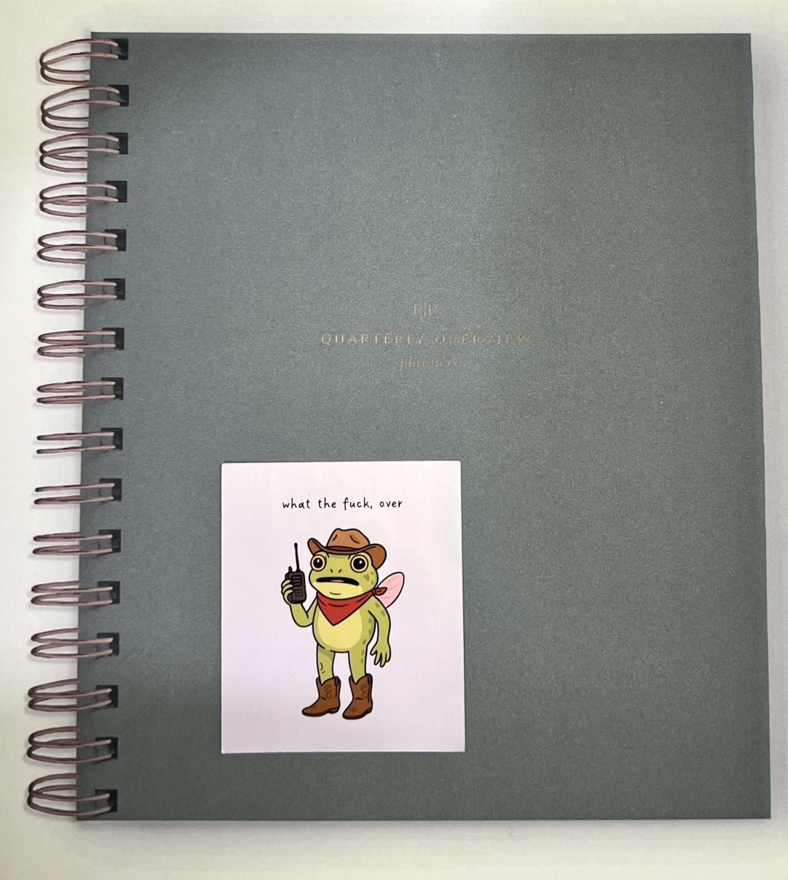 Frog With Walkie Talkie Sticker – “WTF: Over” Funny Frog Vinyl Sticker