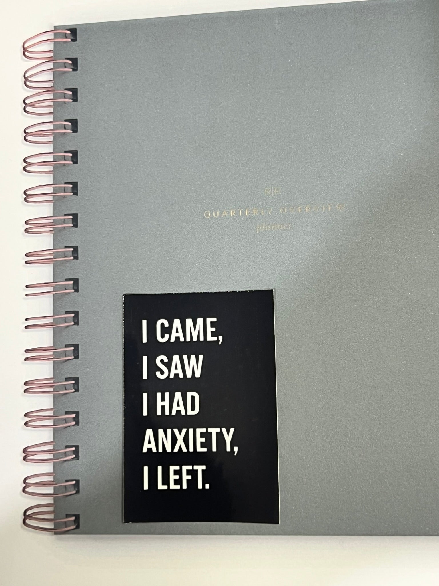 I Came, I Saw, I had anxiety, I left | Glossy Vinyl Sticker