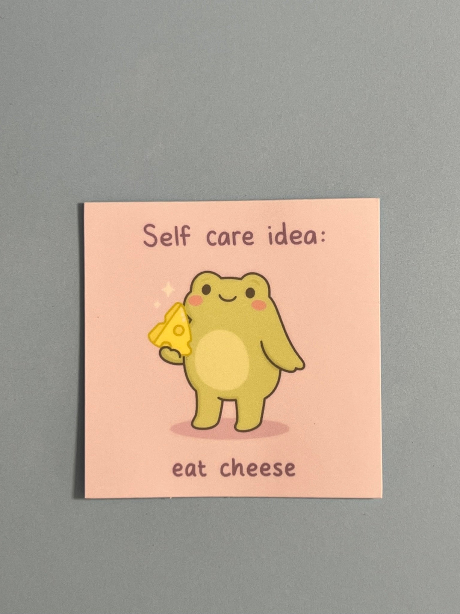Self Care Idea: Eat Cheese | Matte Vinyl Sticker