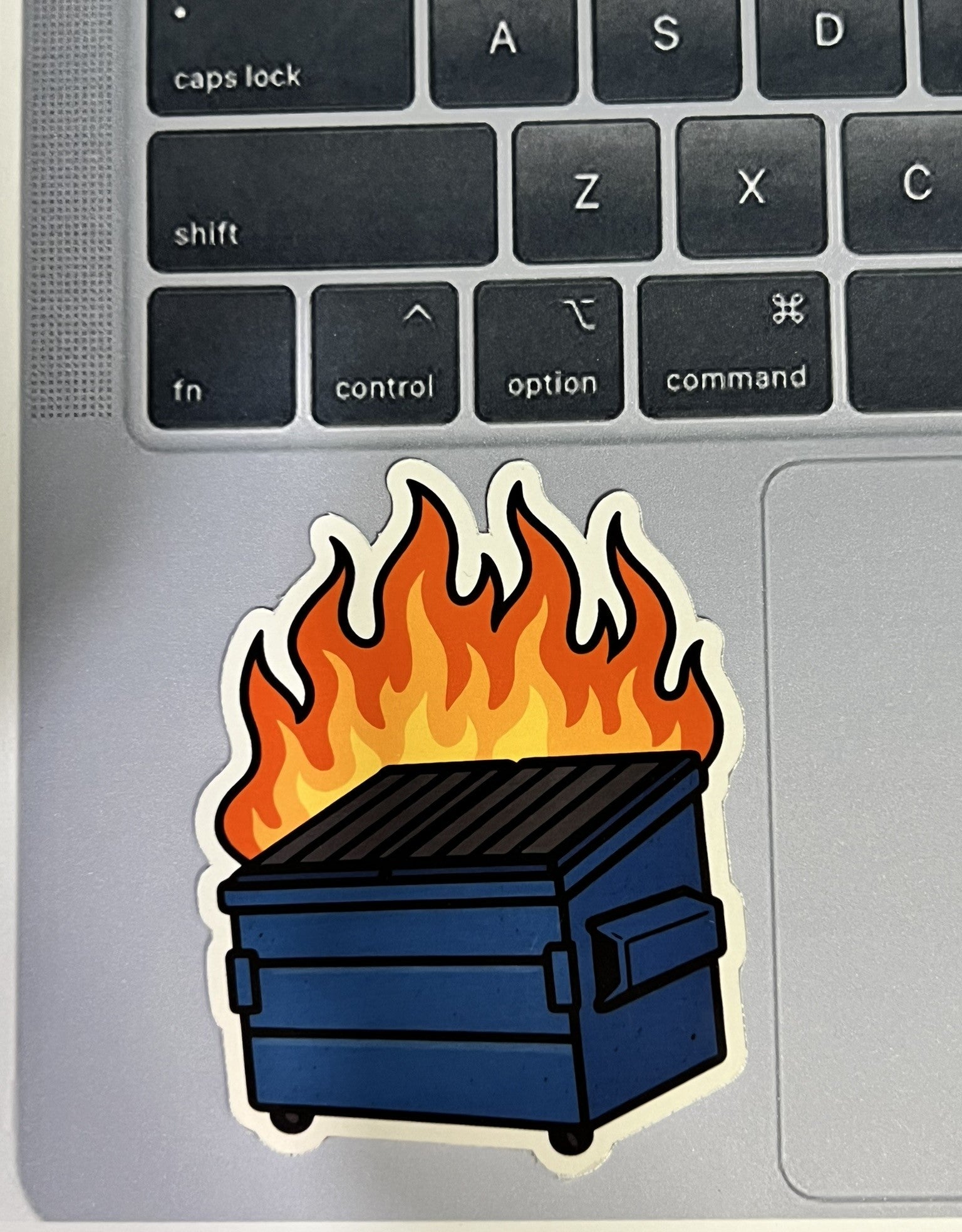 Dumpster Fire Sticker | Glossy Vinyl