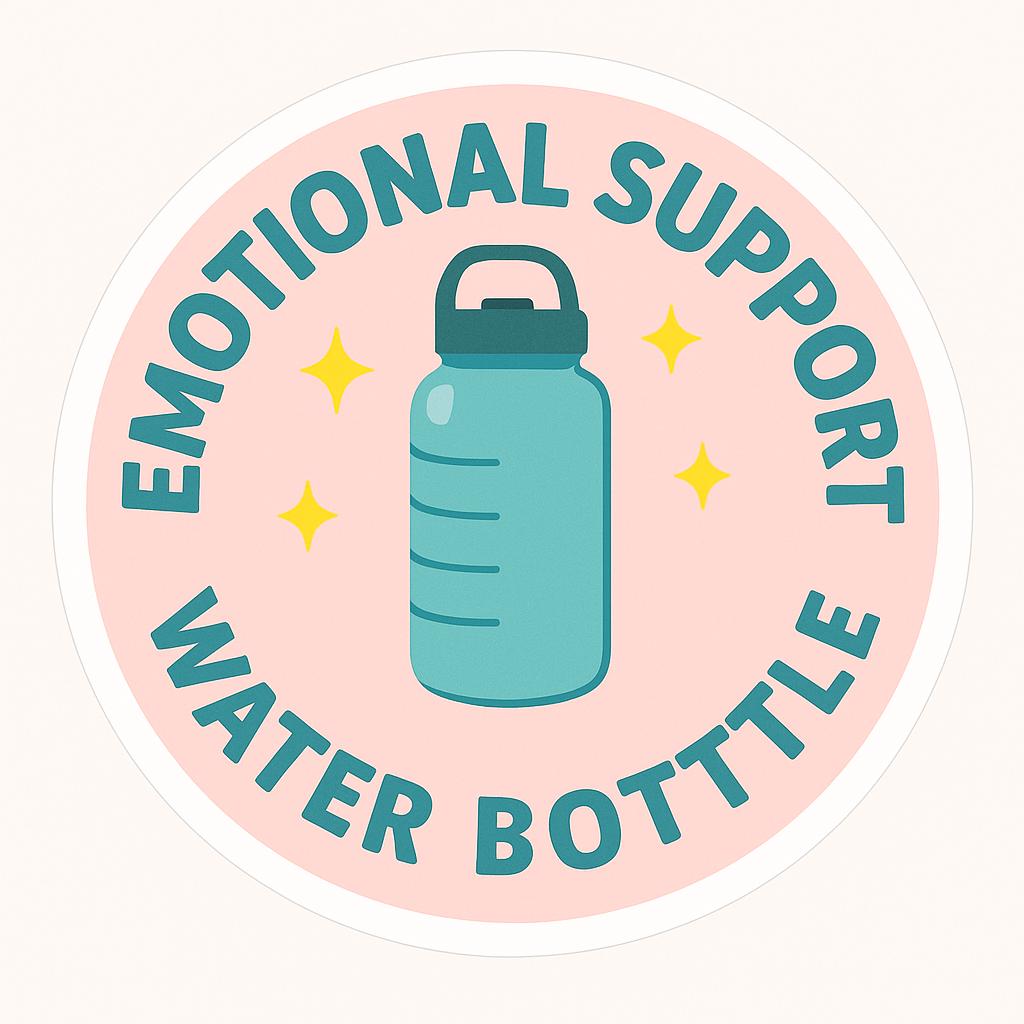 Emotional Support Water Bottle sticker