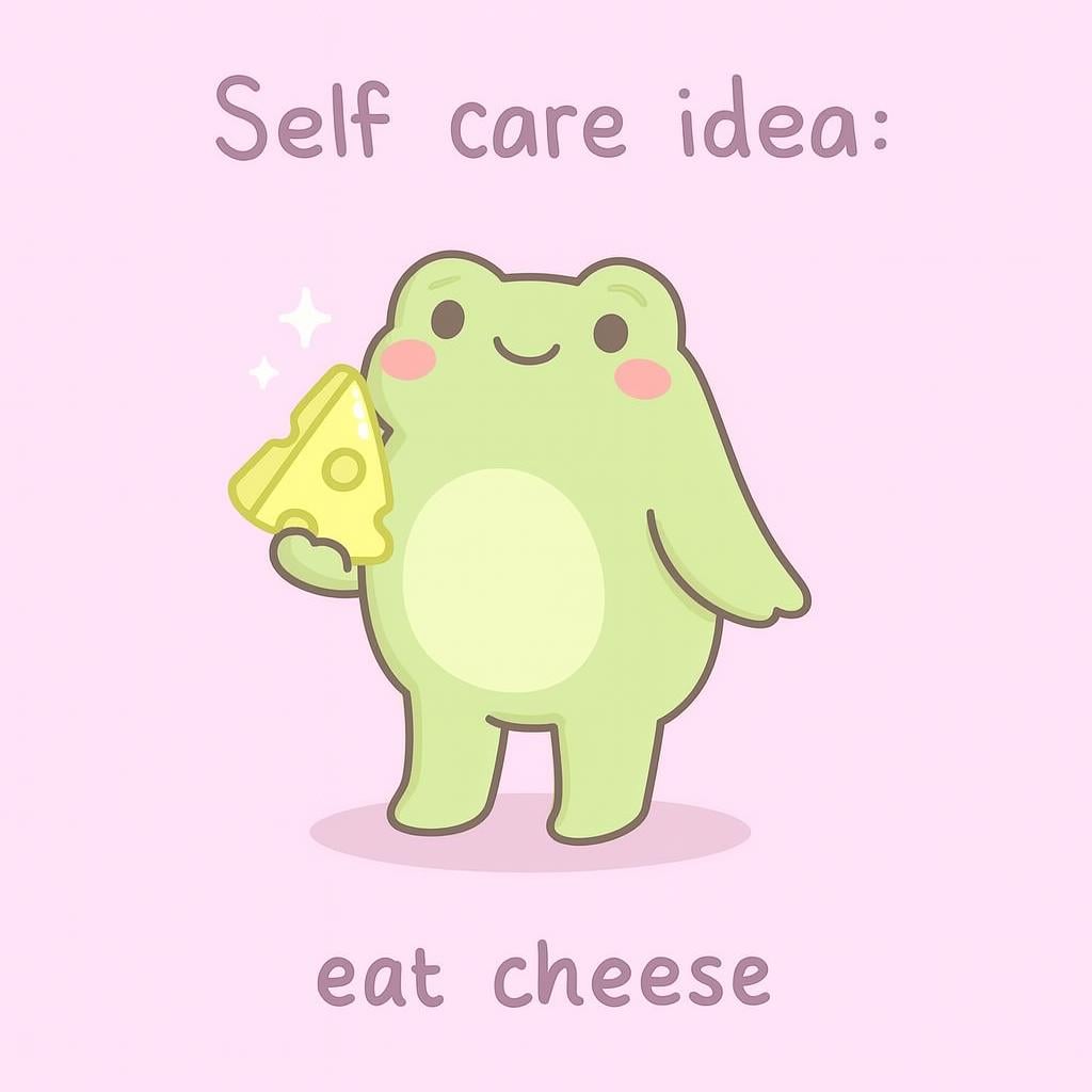 Self Care Idea: Eat Cheese | Matte Vinyl Sticker