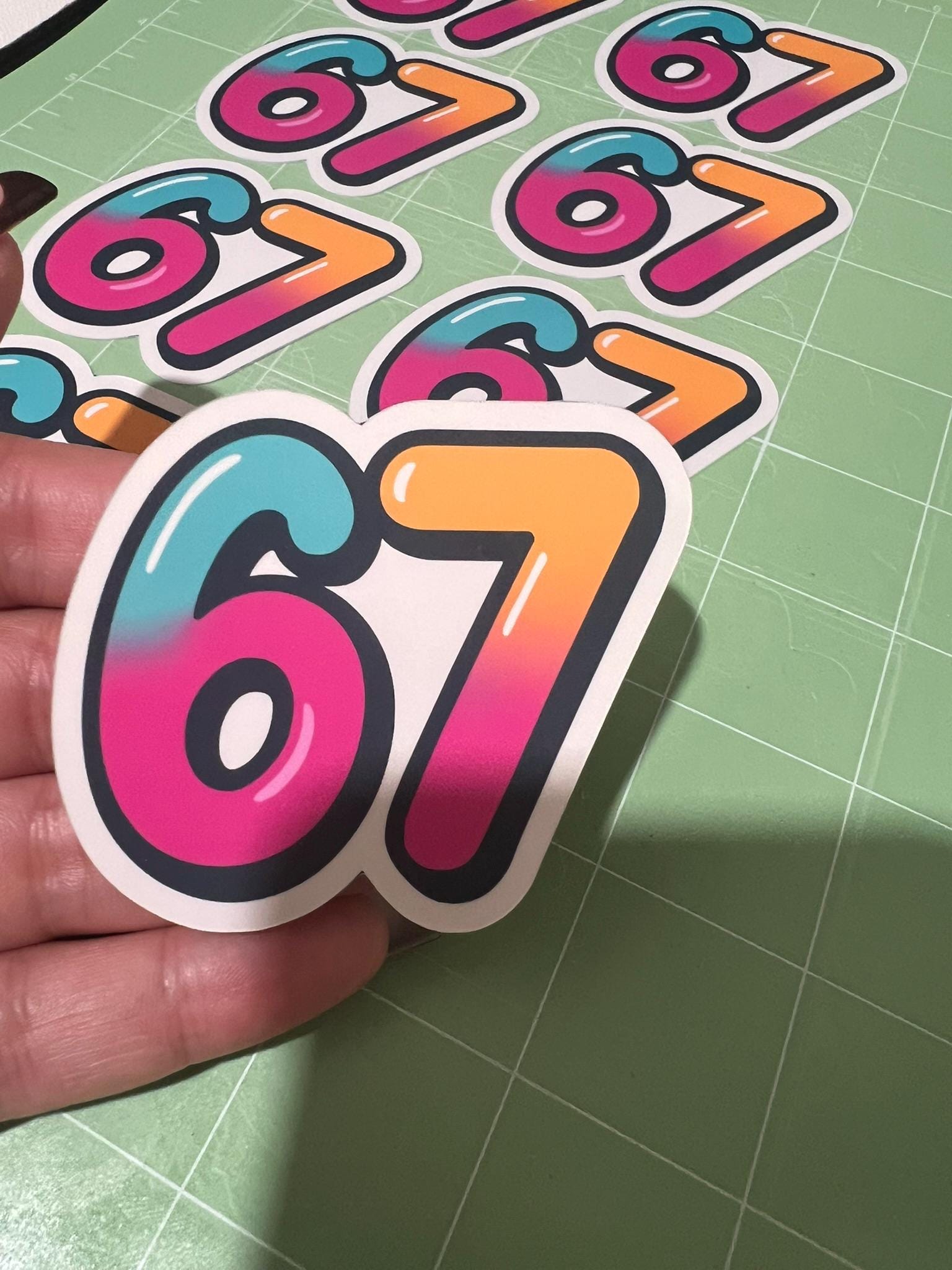 67 Sticker – Gen Z Slang | Funny | Glossy Vinyl Sticker
