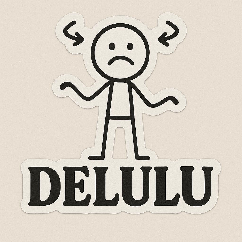 Delulu | Funny Gen Z Slang Vinyl Sticker