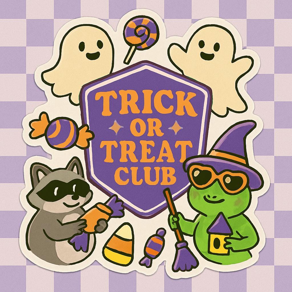 Trick or Treat Club Sticker – Cute Halloween Candy Sticker