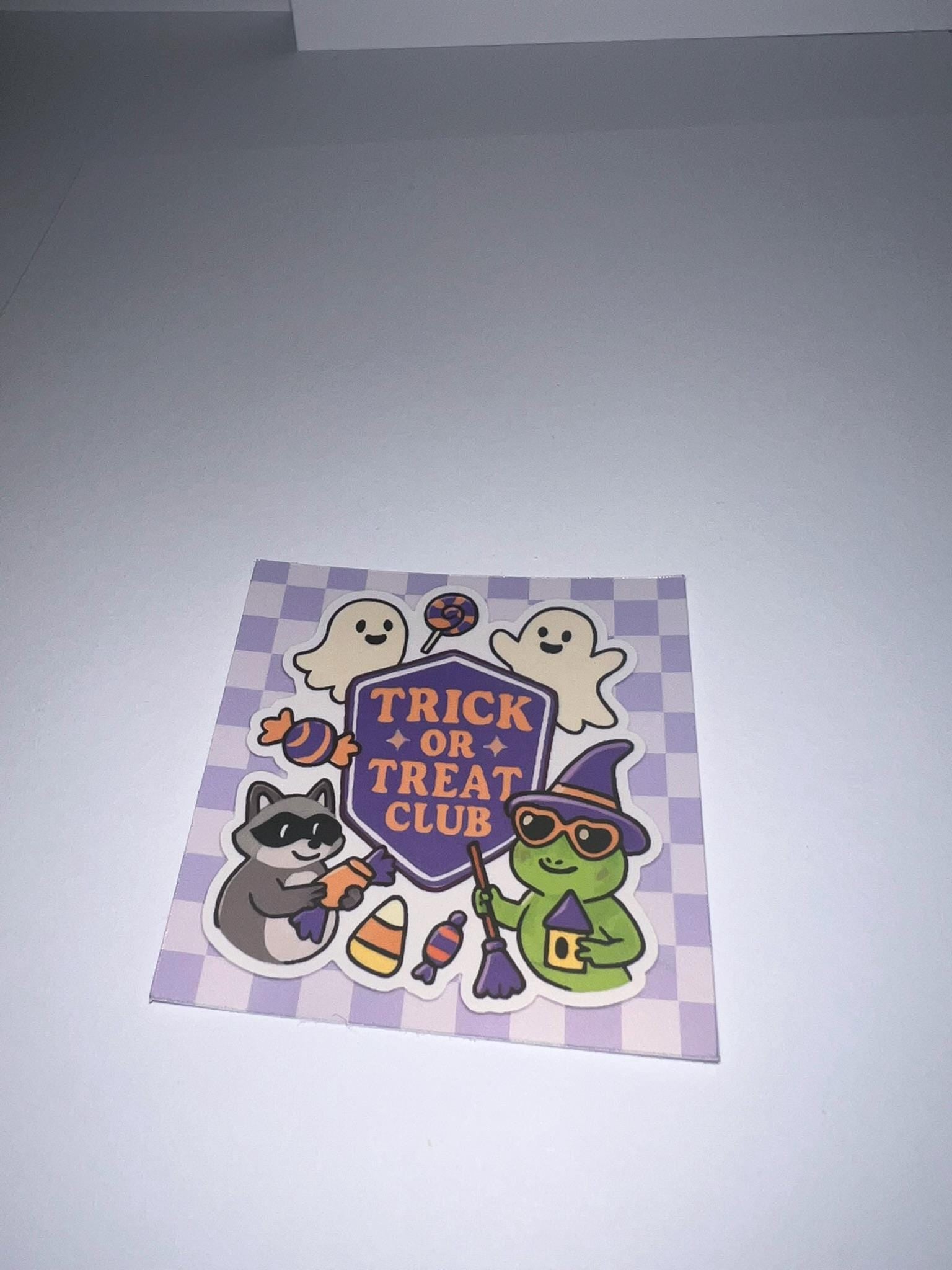 Trick or Treat Club Sticker – Cute Halloween Candy Sticker