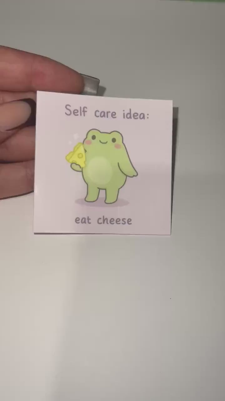 Self Care Idea: Eat Cheese | Matte Vinyl Sticker