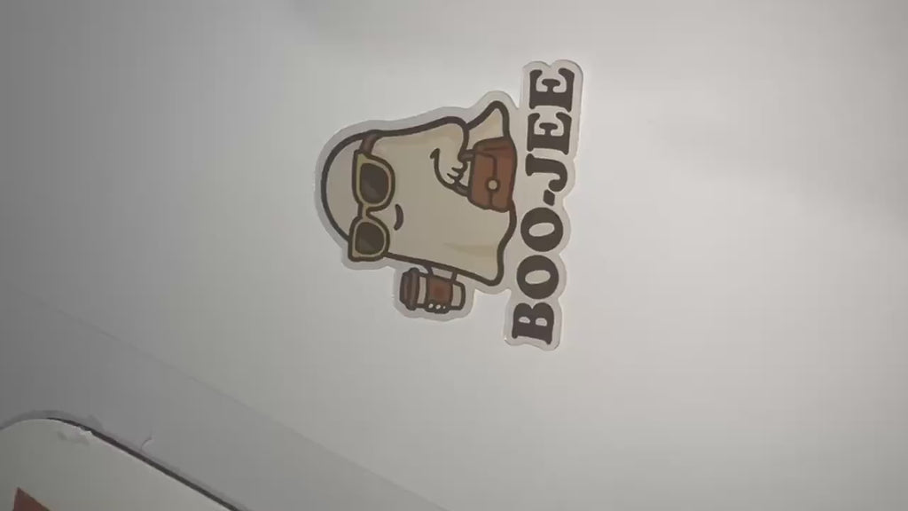Boo-jee Sticker – Designer Ghost with Sunglasses, Coffee & Purse