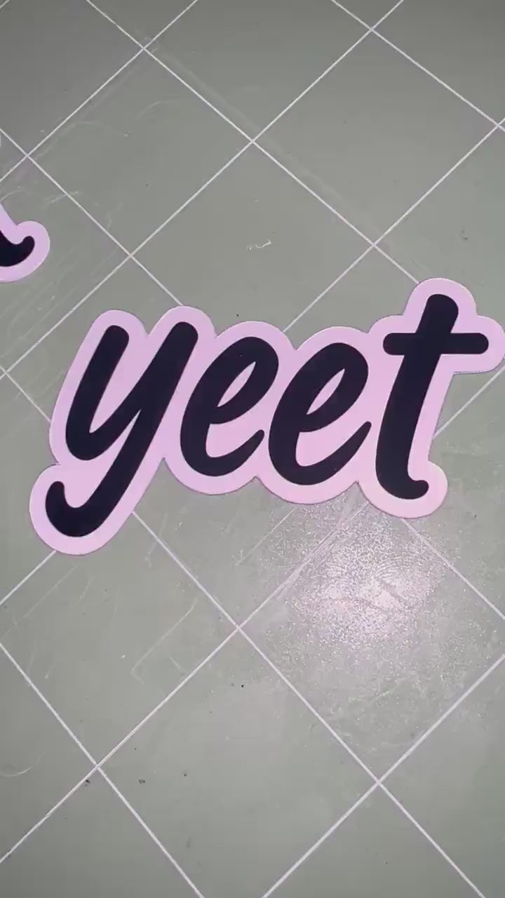 Yeet Sticker – Funny Vinyl Sticker, Quirky, Water-Resistant Die Cut Decal