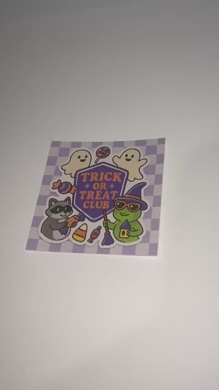 Trick or Treat Club Sticker – Cute Halloween Candy Sticker