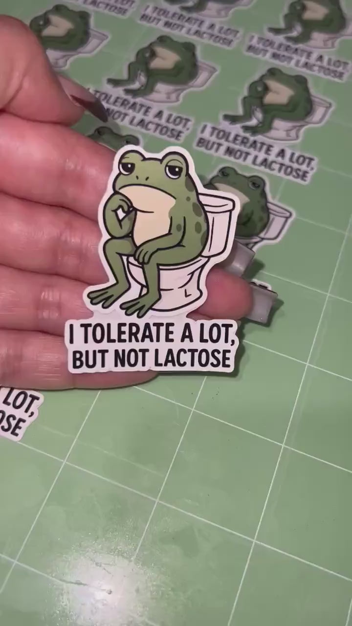 I Tolerate A Lot, But Not Lactose | Glossy Vinyl Sticker